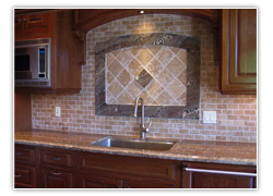 Stone backsplash